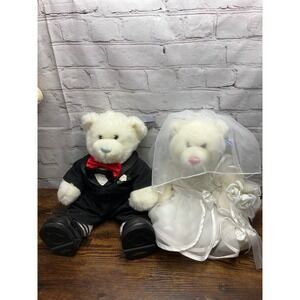 Build A Bear Wedding Plush Bride and Groom Teddy Bear Set‎ Stuffed Animals